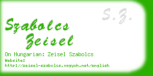 szabolcs zeisel business card